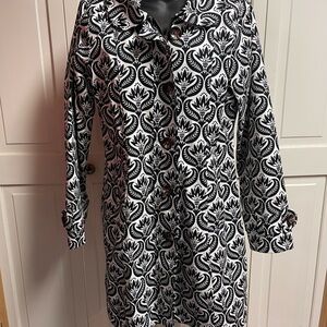 Hatley Black and White Trench Coat
